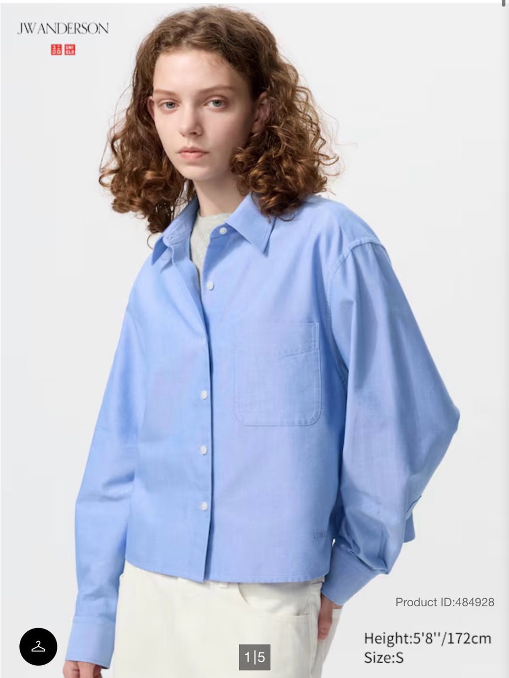 JW ANDERSON blue striped Relaxed Oxford Button-Down Shirt